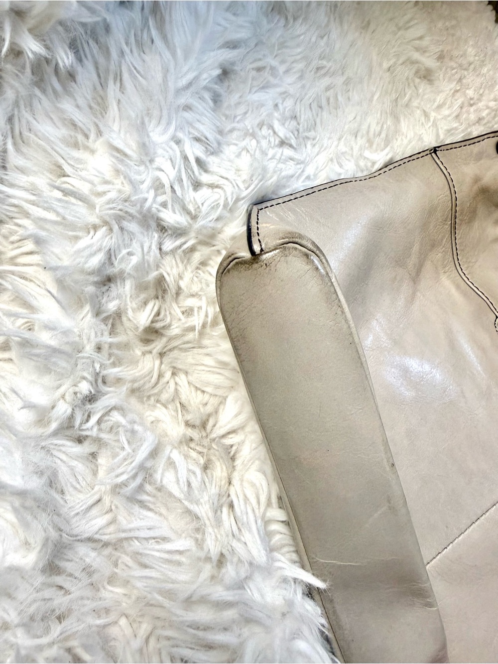 ✨ Hobo International Leather Shoulder Bag Beige Slouchy Crossbody Boho Purse - Picture 12 of 12